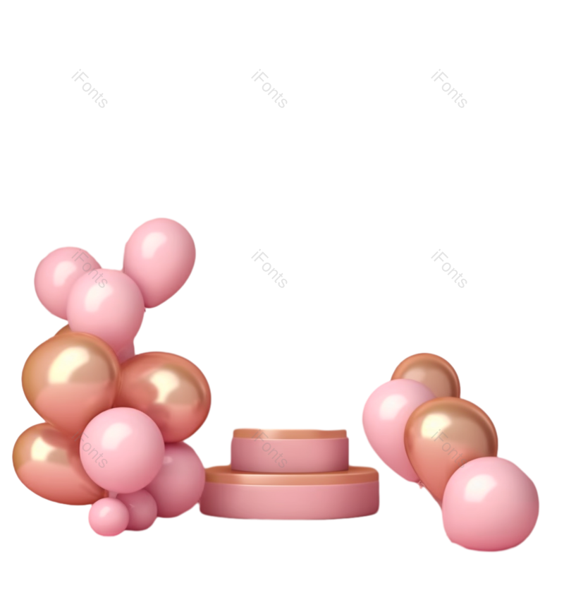 节日图片,粉色气球元素,金色气球PNG,气球免抠素材